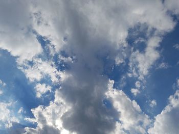 Low angle view of cloudy sky