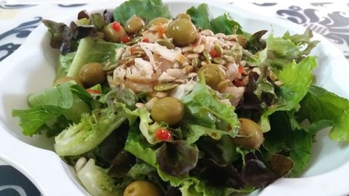 Close-up of salad in plate