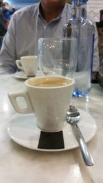 Close-up of coffee on table