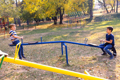 Children playing in park