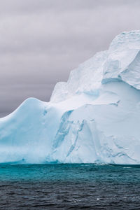 Scenic view of sea against sky during winter