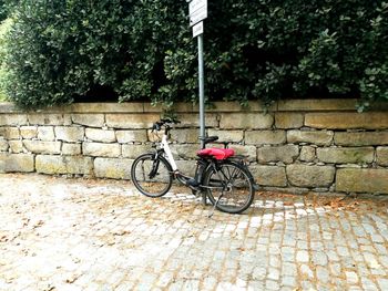 Bicycle parked on bicycle