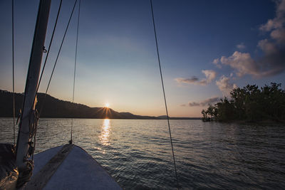 Scenic view of calm lake against sky