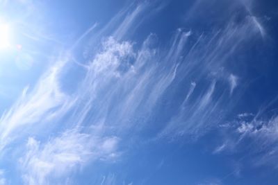 Low angle view of clouds in sky