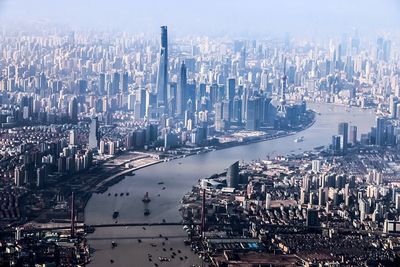 Aerial view of city