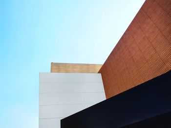 Low angle view of building against clear sky