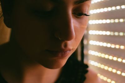 Close-up portrait of mid adult woman