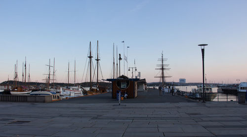 Boats in harbor