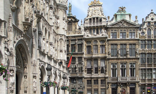 Low angle view of buildings in city