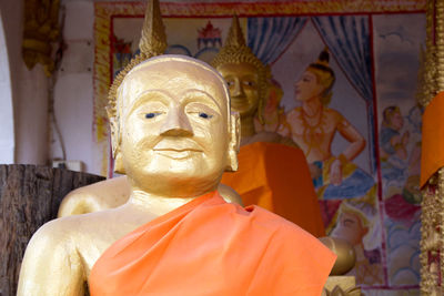 Statue of buddha in building