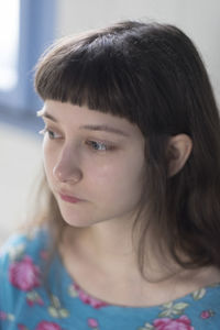 Close-up portrait of a teenage girl