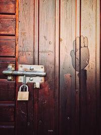 Close-up of wooden door