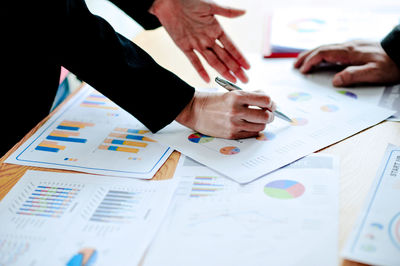 Business people working on table