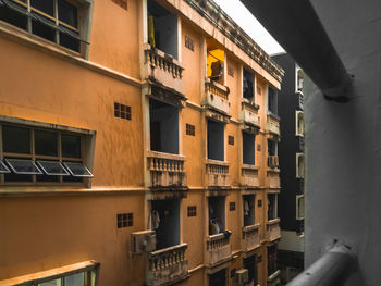 Low angle view of buildings in city