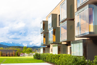 View of modern building against sky