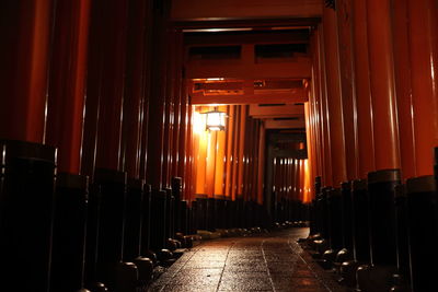 Empty corridor of building