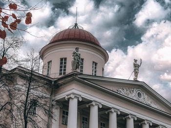 Low angle view of ornate building against sky