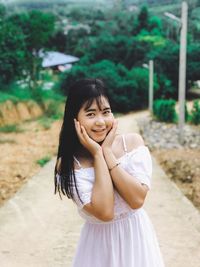 Portrait of a smiling young woman