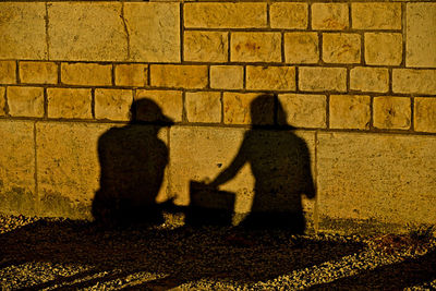 Shadow of person on wall