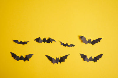 Flock of birds on paper