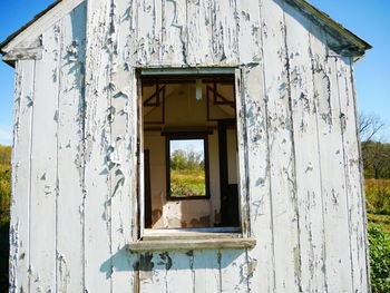 Close-up of abandoned house