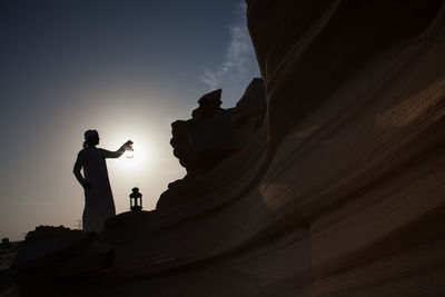 Statue in desert