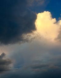 Low angle view of sky during sunset