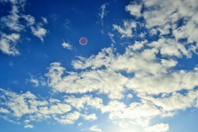 Low angle view of cloudy sky