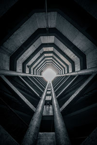 Low angle view of escalator