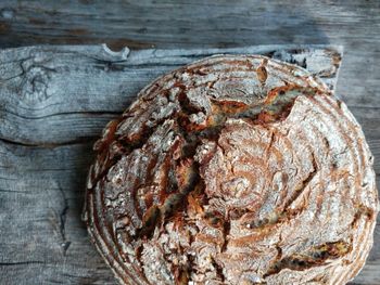 High angle view of bread on table