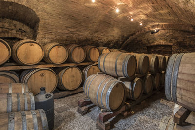 Full frame shot of wine bottles