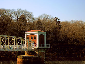 View of bridge against clear sky