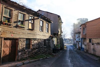 View of houses in city