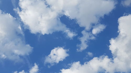 Low angle view of clouds in sky