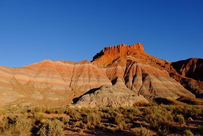 Scenic view of rock formations against sky