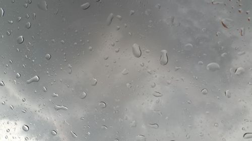 Full frame shot of water drops on wall