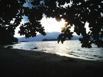 Scenic view of sunset over sea