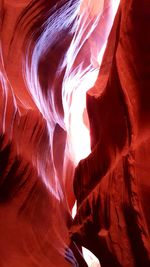 Low angle view of red rock formation