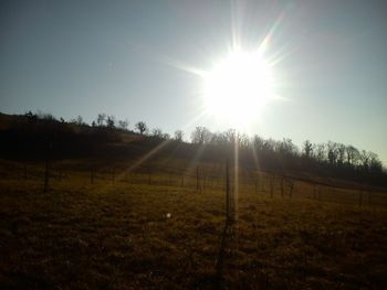 Sun shining through clouds