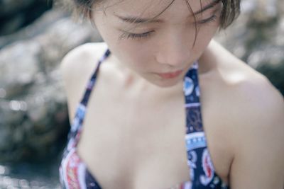 Close-up of girl