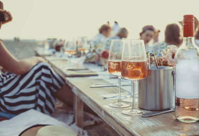 People at restaurant table