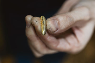 Close-up of human hand