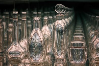 Close-up of glass jar on table