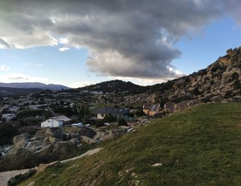 Panoramic view of townscape against sky