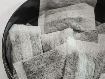 High angle view of bread on table