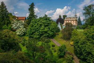 Beautiful view of villa taranto with wonderful garden in piedmont, italy