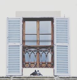 Close-up of window in house