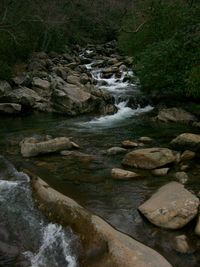 River flowing through rocks