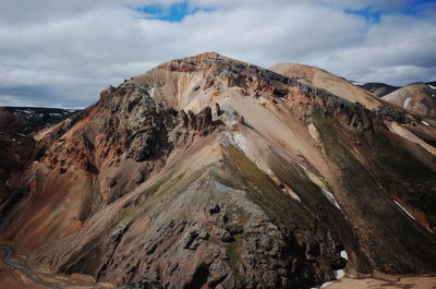 Scenic view of rocky mountains against sky