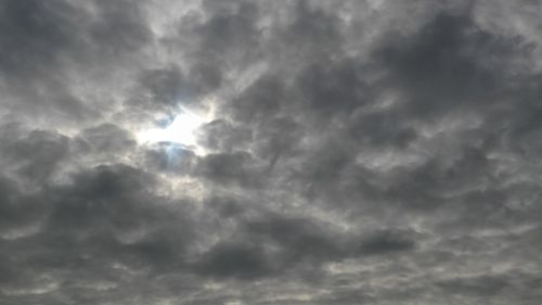 Low angle view of cloudy sky